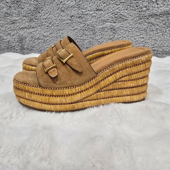 Sarto Franco Sarto Torino Peanut Espadrille Wedge Sandals Women's Size 9 New - Picture 2 of 9